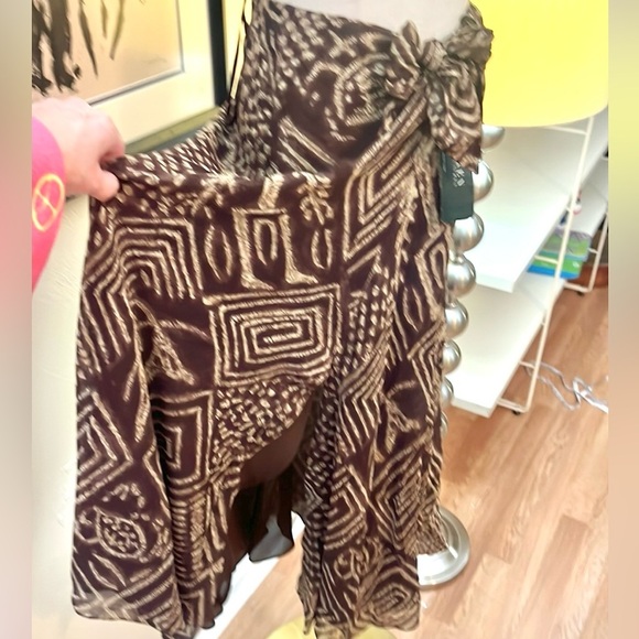 NWT,Lauren Ralph Lauren,Split-Front Patterned Skirt, Completely Lined,Size 10 - Picture 5 of 9